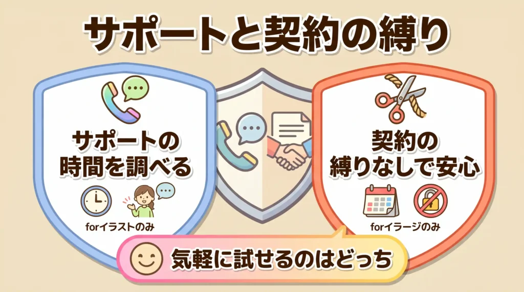 比較⑧ サポート・故障交換・契約縛り
