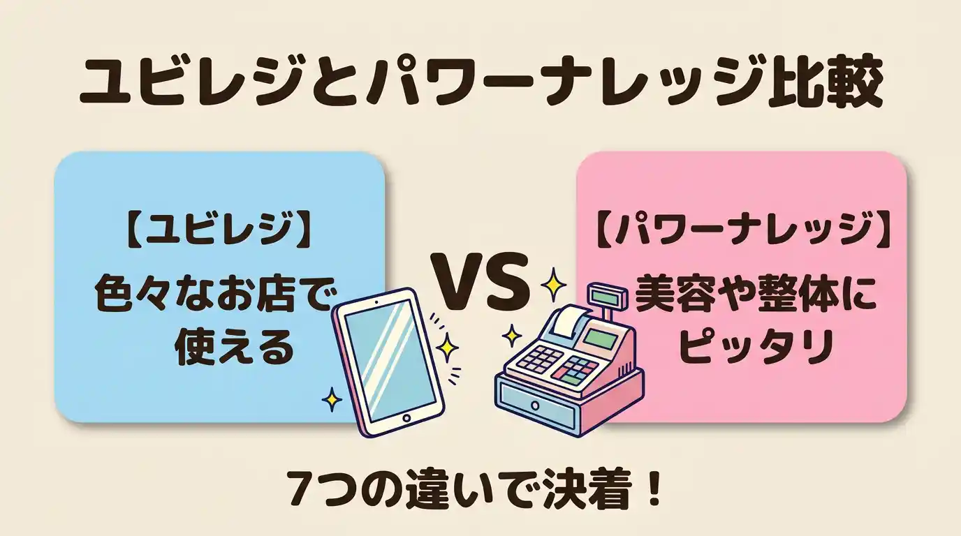 ユビレジとパワーナレッジPOSの違いを7軸で比較!施術業に合うのはどっち